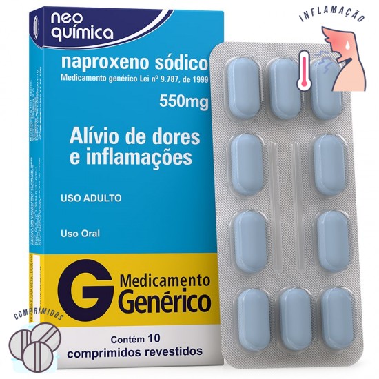Naproxeno 550 mg com 10 comprimidos Neo Química